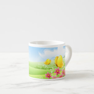 Gelbe Schmetterlinge Espressotasse