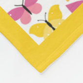 Gelbe Schmetterlinge Fleece-Decke Fleecedecke (Ecke)