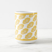 Gelbe Schmetterlinge Kaffee Tasse (Mittel)
