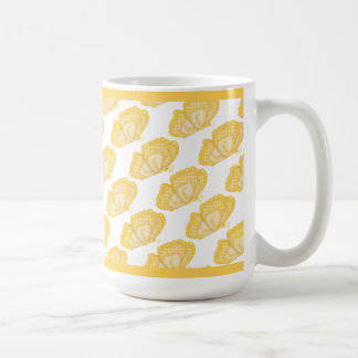 Gelbe Schmetterlinge Kaffee Tasse