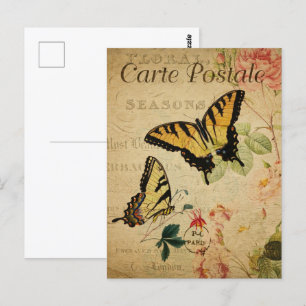 Gelbe Schmetterlinge Postkarte