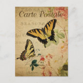 Gelbe Schmetterlinge Postkarte (Vorderseite)