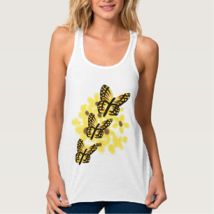 Gelbe Schmetterlinge Tank Top