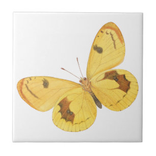 Gelbe Schmetterlinge - Vintage-Fine-Art-Keramikfli Fliese