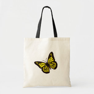 Gelbe Schmetterlings-Taschen-Tasche Tragetasche