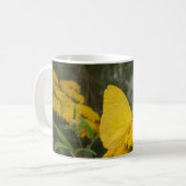 Gelbe Schmetterlings-Tasse Kaffeetasse (Vorderseite Links)