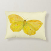 Gelbe Schmetterlingsfliege Dekokissen (Rückseite)
