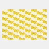Gelbe Schmetterlingsfliege Geschenkpapier Set (Vorderseite)