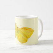 Gelbe Schmetterlingsfliege Kaffeetasse (VorderseiteRechts)