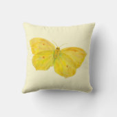 Gelbe Schmetterlingsfliege Kissen (Rückseite)