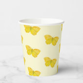 Gelbe Schmetterlingsfliege Pappbecher (Links)