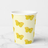 Gelbe Schmetterlingsfliege Pappbecher (Rechts)
