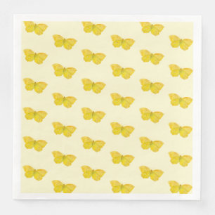 Gelbe Schmetterlingsfliege Serviette