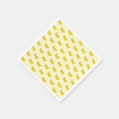 Gelbe Schmetterlingsfliege Serviette (Ecke)