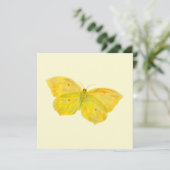 Gelbe Schmetterlingskarte (Stehend Vorderseite)