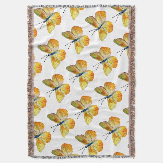 Gelbe Schmetterlingskeule Decke (Vorderseite Vertikal)