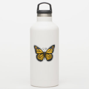 Gelbe Schmetterlingsklemme Aufkleber