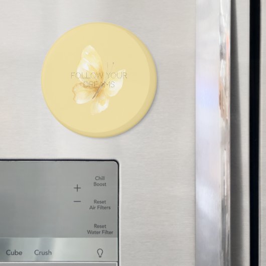Gelbe Schmetterlingsträume Magnet (In Situ (Kühlschrank))
