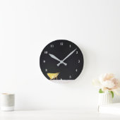 Gelbe Schmetterlingsuhr Runde Wanduhr (Zuhause)