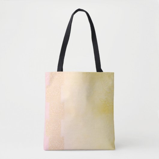 Gelbe Schmetterlingsverpackung Allround-Print Tote Tasche (Vorderseite)