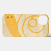 Gelbe Schnecke auf Creme Background Case-Mate iPhone Hülle (Rückseite (Horizontal))