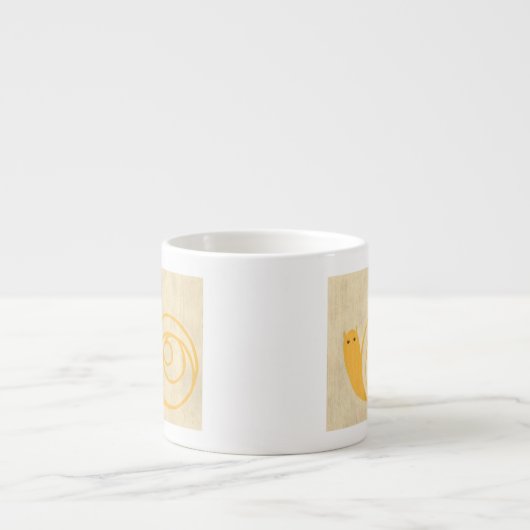 Gelbe Schnecke auf Creme Background Espressotasse (Vorderseite)