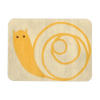 Gelbe Schnecke auf Creme Background