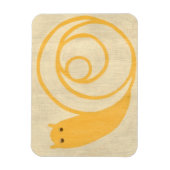 Gelbe Schnecke auf Creme Background Magnet (Vertikal)