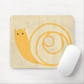 Gelbe Schnecke auf Creme Background Mousepad (Mit Mouse)