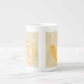Gelbe Schnecke auf Creme Background Porzellantasse (Vorderseite)