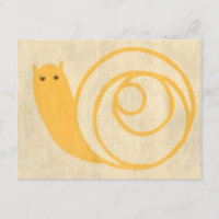 Gelbe Schnecke auf Creme Background