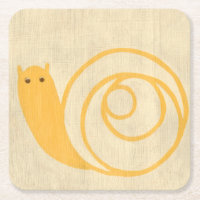 Gelbe Schnecke auf Creme Background