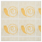 Gelbe Schnecke auf Creme Background Stoff (Muster)