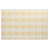 Gelbe Schnecke auf Creme Background Stoff (Fat Quarter (45,7 x 55,9 cm))