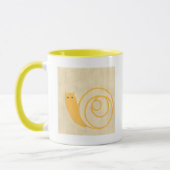 Gelbe Schnecke auf Creme Background Tasse (Links)