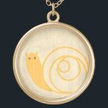 Gelbe Schnecke auf Creme Background Vergoldete Kette<br><div class="desc">Diese gelbe Schnecke ist viel niedlicher als echte Schnecken! Ein bezaubernder Chariklia Zarris Druck,  der cremefarbene Hintergrund fügt sich gut in die gelbe Farbe der Schnecke ein. Ein großartiges Stück,  das man auf die Wand eines Kinderzimmers setzen kann!</div>