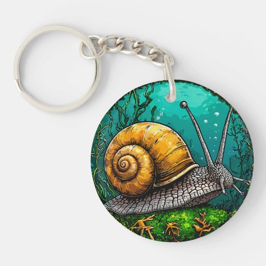 Gelbe Schnecke Schlüsselanhänger (Vorderseite)