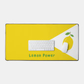 Gelbe Schreibmatte mit Lemon Schreibtischunterlage (Tastatur & Maus)
