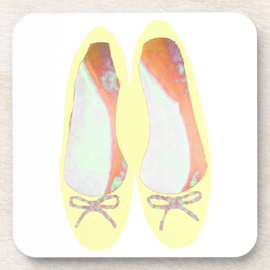 Gelbe Schuhe Getränkeuntersetzer (Vorderseite)