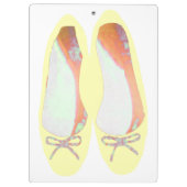 Gelbe Schuhe Klemmbrett (Rückseite)