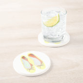 Gelbe Schuhe Untersetzer (Seite)