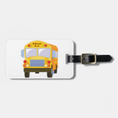 Gelbe Schulbus-Gepäckanhänger Gepäckanhänger (Vorderseite horizontal)