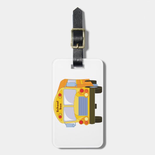 Gelbe Schulbus-Gepäckanhänger Gepäckanhänger (Vorderseite vertikal)