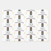 Gelbe Schulbus-Kinder-Geburtstagsfeier Geschenkpapier Set (Vorderseite 3)