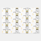 Gelbe Schulbus-Kinder-Geburtstagsfeier Geschenkpapier Set (Vorderseite 2)