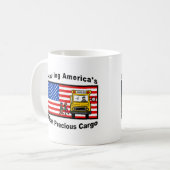 Gelbe Schulbus-Tasse - besonders angefertigt Kaffeetasse (Vorderseite Links)