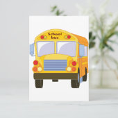 Gelbe Schulbuseinladungen Einladung (Stehend Vorderseite)