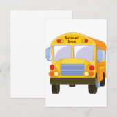 Gelbe Schulbuseinladungen Einladung (Vorne/Hinten)