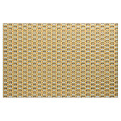 Gelbe Schulbusse auf orangefarbenem Muster Stoff (Fat Quarter (45,7 x 55,9 cm))