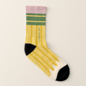 Gelbe Schule Lehrer Personalisiert Socken (Rechts - Außen)